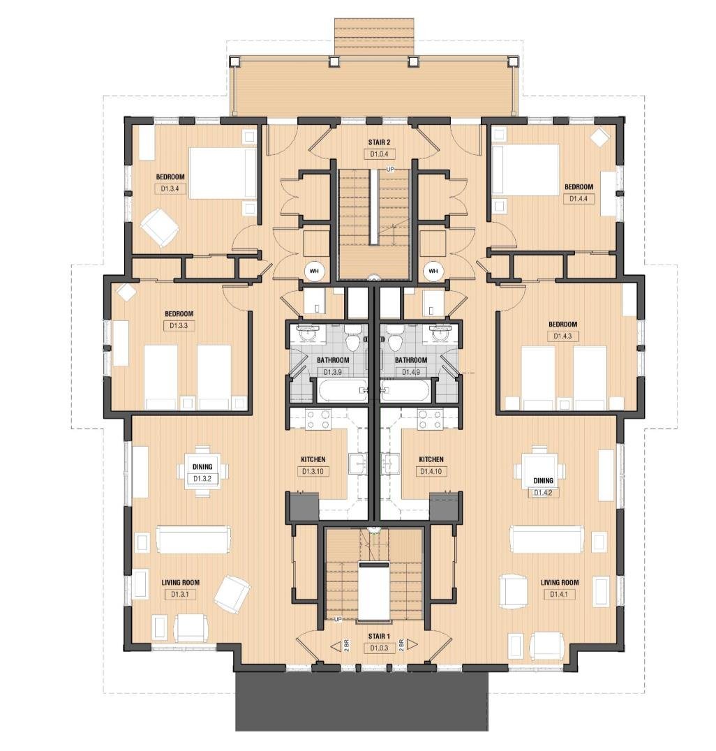 Building D1 second floor plan